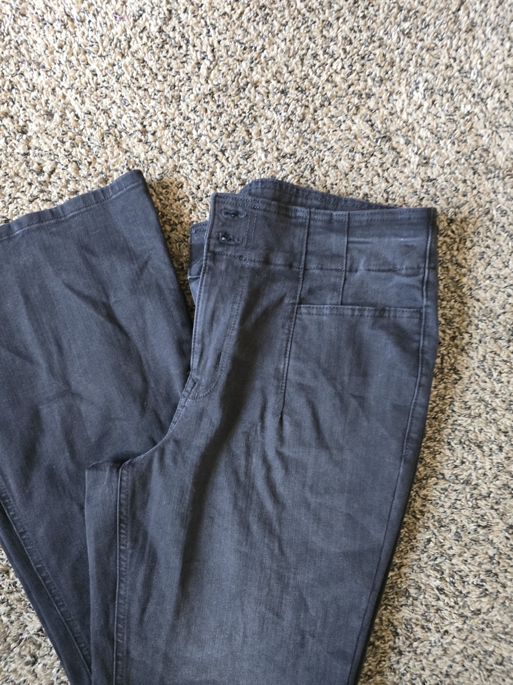 Maurices Dark Gray Wide-Leg Flare Jeans - Picture 3 of 7